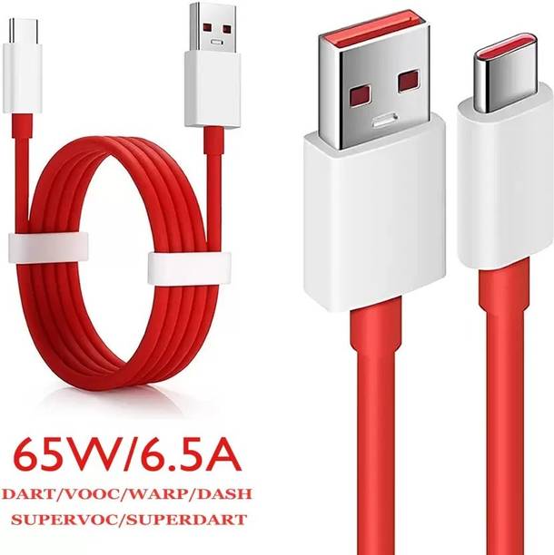 TOWST Lightning Cable 1 m USB Type C Cable 6 A 1 m PVC or TPE Jacket USB Type-A to Type-C Cable - Compatible with Smartphones, Tablets, Laptops, and More (Compatible with OnePlus, Xiaomi, Realme, Oppo, Vivo, Samsung, Google Pixel Series, Apple iPad, Nokia, ASUS, LG, Red, White, One Cable