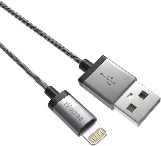 iVoltaa Lightning Cable 2 A 1.8 m Aluminium Braiding MFi Certified Original 6ft Metal Braided Rugged