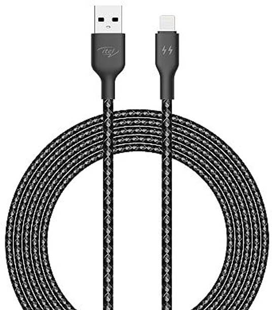 itel Lightning Cable 1 m Power Wire L23 Nylon Braided Lightning Cable 2.4 A 1 m Nylon Braided Cable