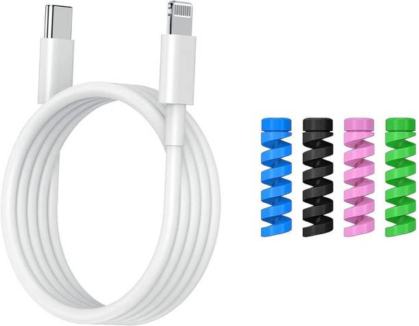 MAK Lightning Cable 3 A 1 m 20 W PD Fast Charging USB C to Lightning Cable With Cable Protector