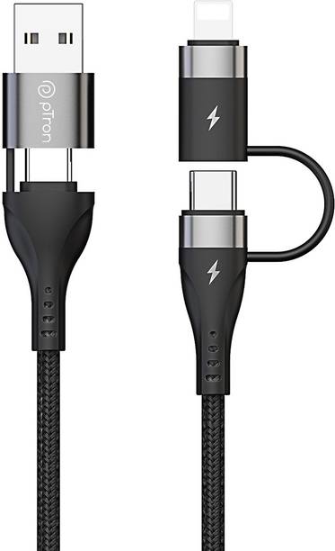 PTron 3-in-1 Cable 6 A 1 m Unbreakable Nylon Braided Pace