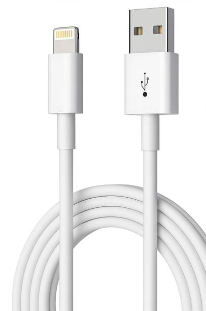 MAK Lightning Cable 2.4 A 1 m PVC USB-A to Lightning Fast Charging Data Cable, Replacement for Apple charger cable