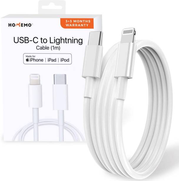 HOMEMO Lightning Cable 6 A 1 m Type C to Lightning Cable, Fast Charge Cord Wire Lead USB C Fast Charging