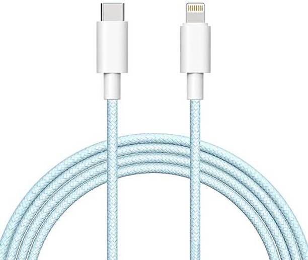 sounce Lightning Cable 1.5 m Aluminium Foil Shield 27W USB-C to Lightning Nylon Braided Fast Charging Cable (1.2M)