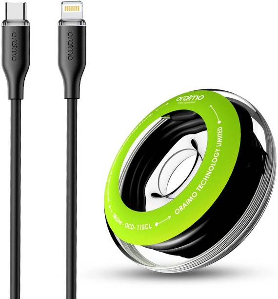 ORAIMO Lightning Cable 3 A 1 m 20W Type-C to Apple Fast Charging|1M Silicone Cable|Dustproof|Carry Case Included (OCD-115CL)