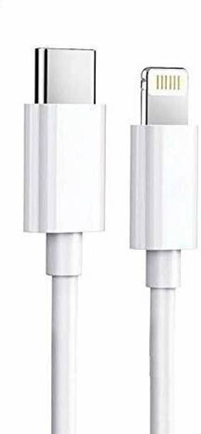 Chias Lightning Cable 2 A 1 m Fast Charging & Data Sync USB Cable [Type-C to 8 Pin] Compatible for iPhone X/XR/XS MAX/XS/ 11/11 PRO/ 11 PRO MAX/iPads/iPhone 12/Mini/Pro/Pro Max - (White)