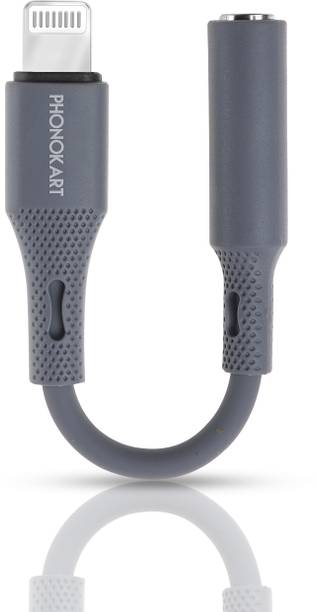 PHONOKART Lightning Cable 0.14 m TO 3.5mm HeadPhone Jack Adapter