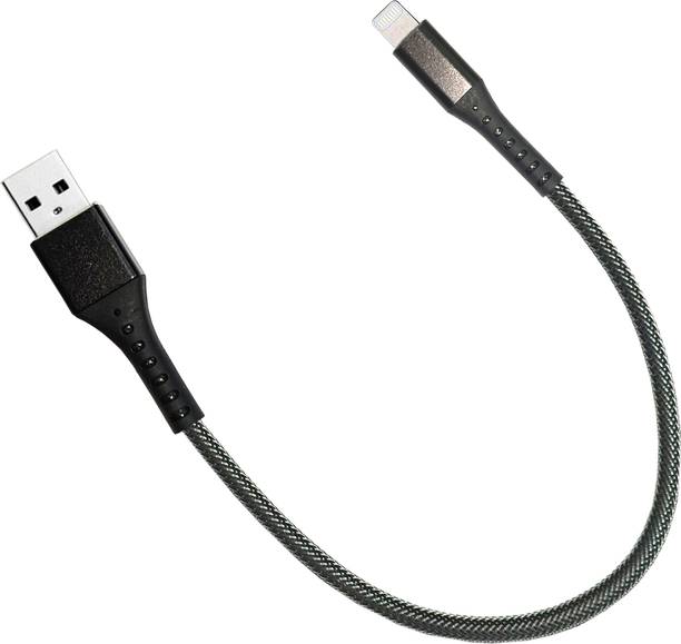 PARANDIV Lightning Cable 3 A 0.3 m Branded Original Quality 65W Nylon Braided Fast Charging 25cm with Data Sync Power Bank Cable