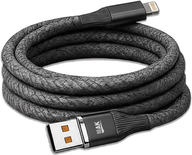 MAK Lightning Cable 3 A 1 m Braided USB-A to Lightning fast Charging Braided Cable