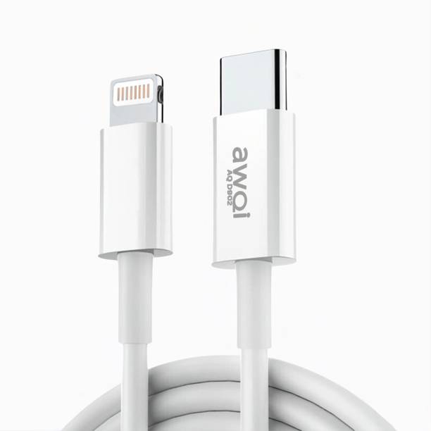 awQi Lightning Cable 3.2 A 1 m Fast Charging and High Speed Thermoplastic (TPE) Cable, MFi Compatible AQ D902