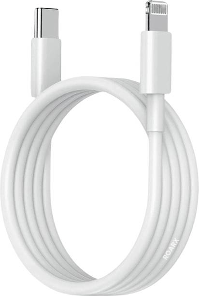 RoarX Lightning Cable 3 A 1 m PVC W PD Fast Charging Type C to Lightning Cable Compatible for iPhone 11, X, XR, 12, 12 Pro, 12 mini, 13 , 13 Pro, 13 Pro Max, 14, 14 plus, 14 pro, 14 pro max fast charging for apple data cable c type