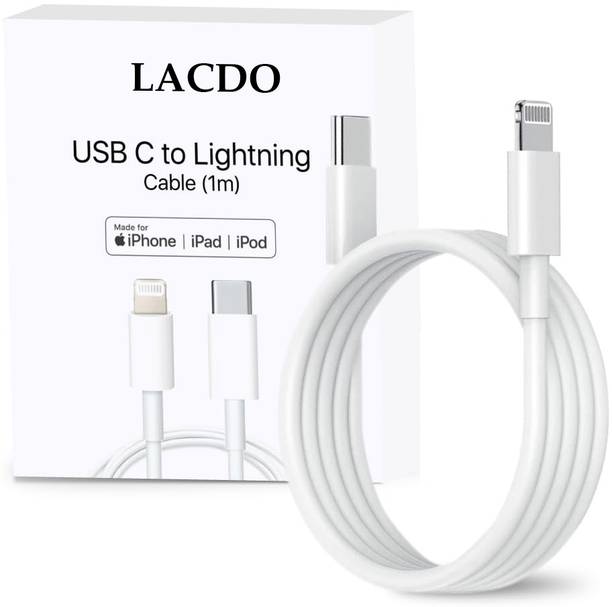 Lacdo Lightning Cable 1 m 20 Watt type C to Lightning Cable charger cable type c usb c type cable fast charging cable