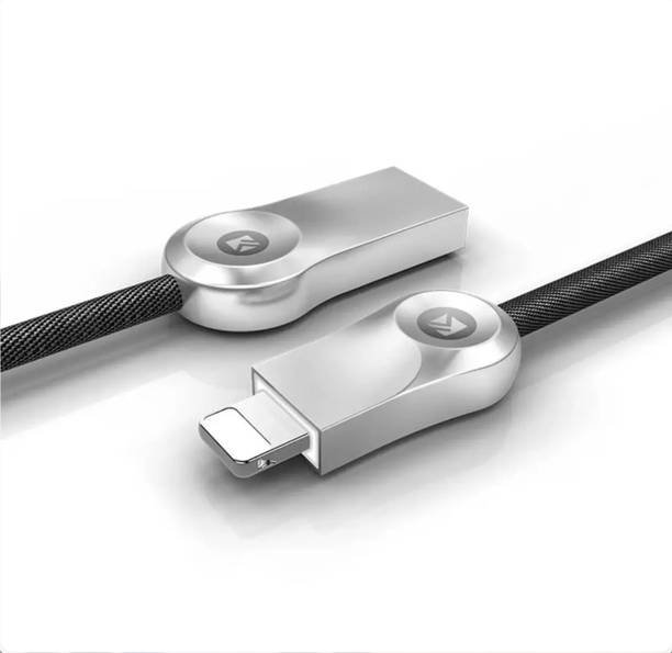 JERN Lightning Cable 2.1 A 1 m Premium LED Light Cable 1m Fast Charging Zinc Alloy Braided iPhone Cable