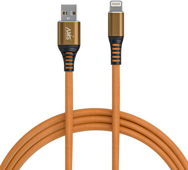 AAMS Lightning Cable 3 A 1 m USB to Lightning Cable For Fast Charging