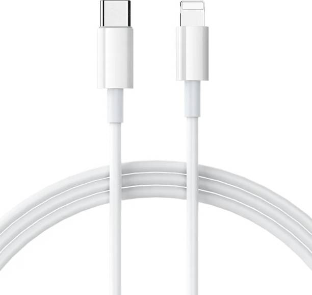 Iqoniqe Lightning Cable 3 A 1 m NA Lightning Cable 3A 1 m 20 W PD Fast Charging USB C to Compatible with iPhone X,11,12,13 (Compatible with Compatible with All iPhones - X, 11, 12, 13, PRO MAX Series, iPad & iPod, White, One Cable)
