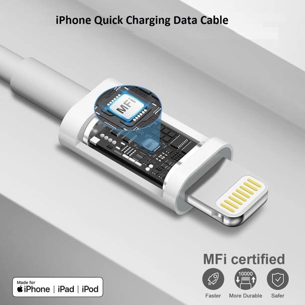 MBrix Lightning Cable 1 m , High Speed Quick Charging iPhone Lightning Port Data Cable, All iPhone Model Supported