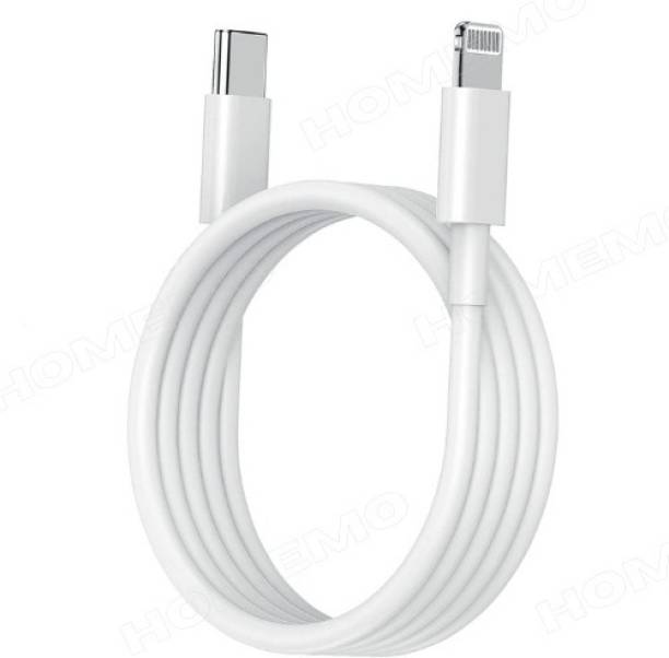 HOMEMO Lightning Cable 6 A 1 m Type-C to Lightning Cable Apple Certified (Mfi) Sync & Charge Cable