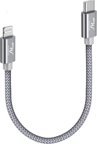 Wayona Lightning Cable 3 A 0.25 m MFI Certified USB C to Lightning Cable Short 0.25M Fast Charging PD 20W for iPhone 14 14 Pro 14 Plus 14 Pro Max 13 12 11 X and 8 Series (0.25M, Grey)