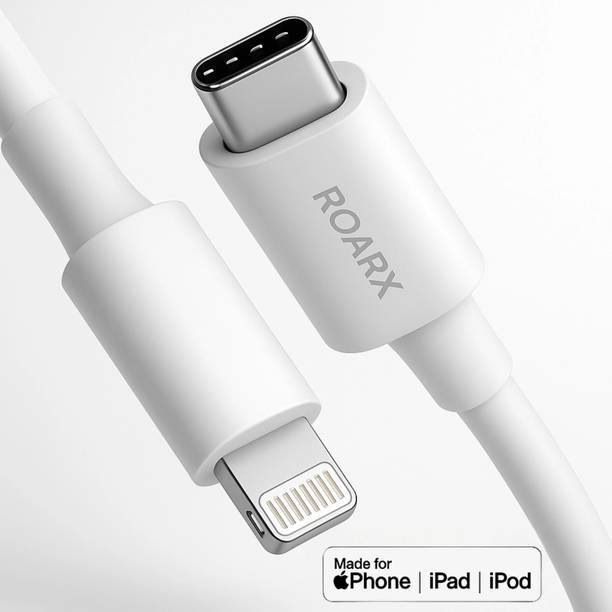 RoarX Lightning Cable 1 m TPE Real Original 20 watt PD for apple charger data cable compatible for Apple iphone 11 12 13 14 15 XR XS Max X SE SE2 Original cable for apple charger data cable c type
