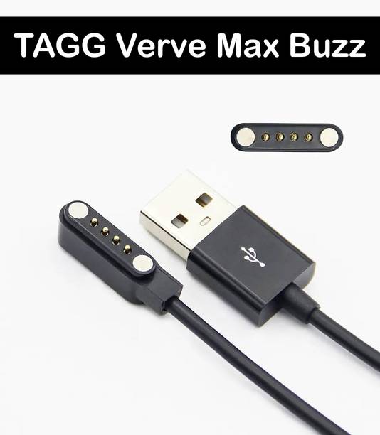 HexaGear Magnetic Charging Cable 0.6 m TAGG Verve Max Buzz 1.81inch High Res Display Smartwatch