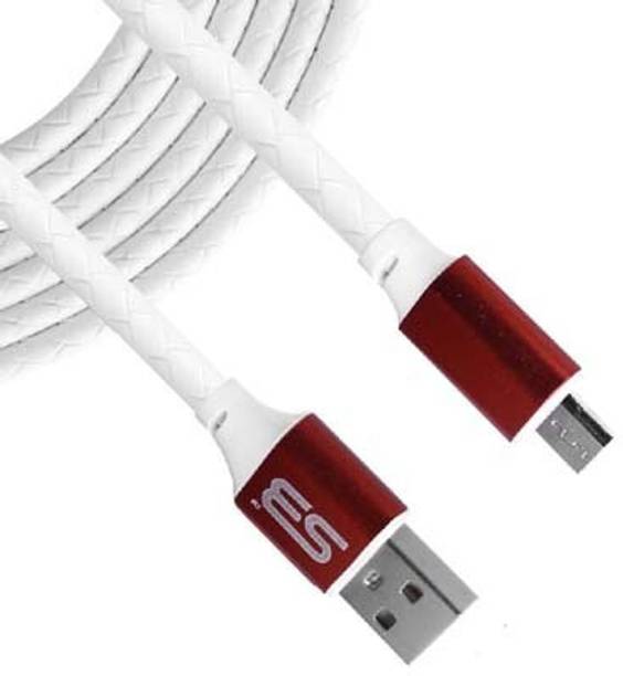SB Micro USB Cable 1.2 m Fast Charging & Data Sync 1.2 m Micro Usb Data Cable (Android)  (Compatible with OPPO A5s, OPPO F11 Pro, OPPO A1K, Red, One Cable)