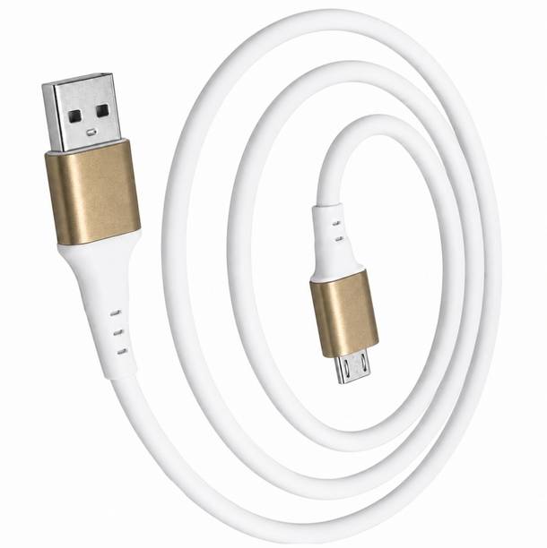 Sulania Micro USB Cable 2.4 A 1 m PVC 2.4A White Golden Micro USB Data Cable