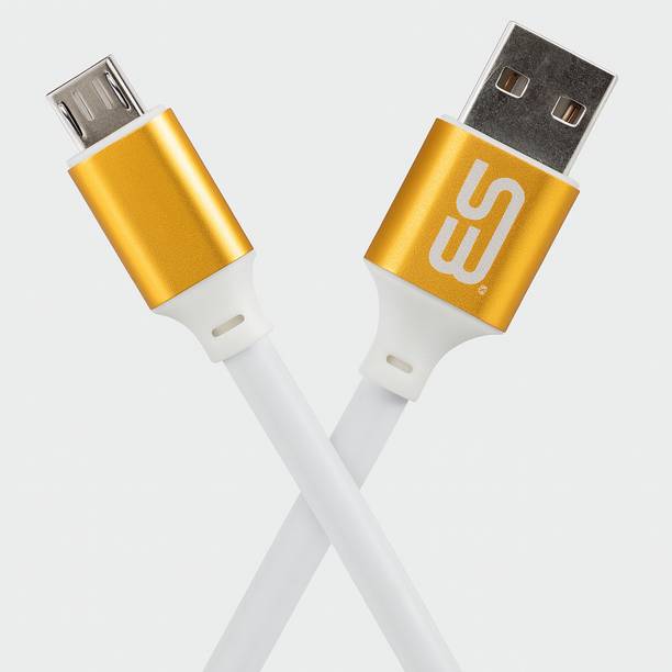 SB Micro USB Cable 2 A 1.2 m Fast Charging & Data Sync 1.2 m Android Data Cable (Compatible with All Android Phones & Tablets Gold, One Cable)