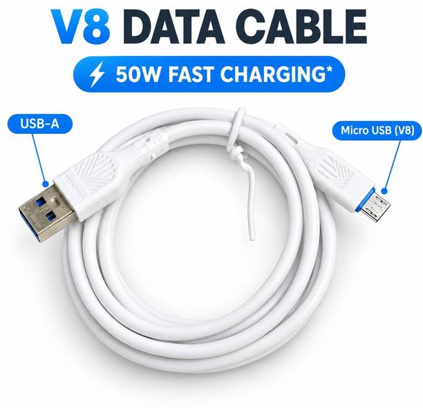 Time loss Micro USB Cable 1 m V8 50W Fast Charging Data Cable