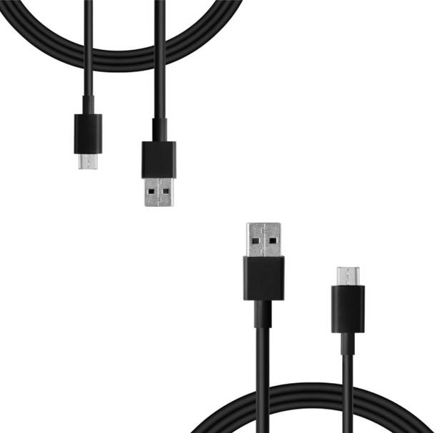 Relix Micro USB Cable 1 m | original type b charger cable | fast charging & data trasfer| pack of 2 usb a to micro usb data cable