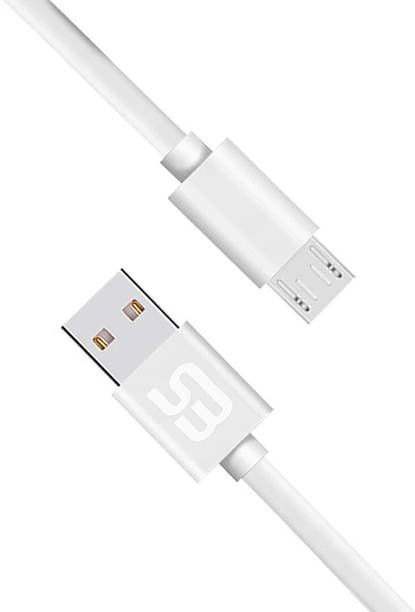 shopbucket Micro USB Cable 2 A 1.2 m Black Smooth PVC Braided Unbreakable Micro USB Cable| 2.4A Fast Charging Cable | 1.2 Meter Cable Length (White) Compatible with Realme 3 Pro, Realme 3, Realme 2 Pro, Realme 2.
