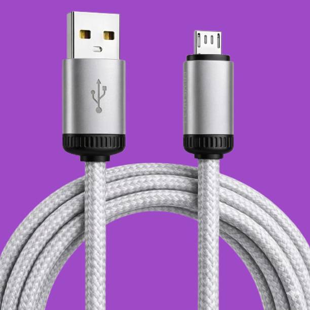 Jaaro Micro USB Cable 3 A 1 m Copper Heavy Duty Braided V8 Cable for Jio smartphones