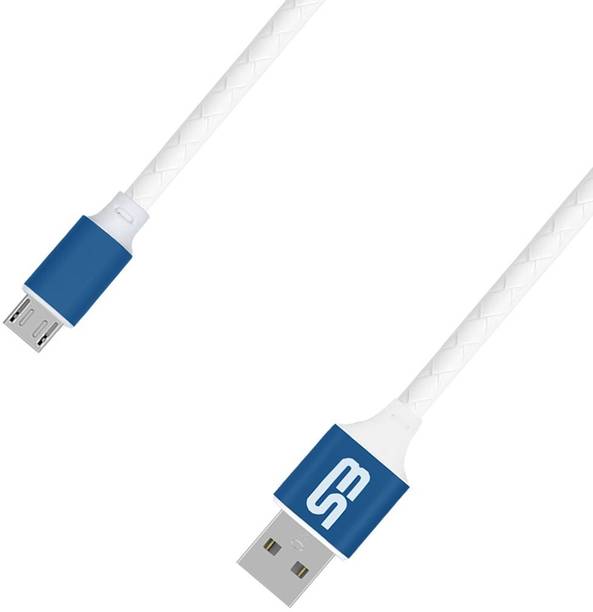 shopbucket Micro USB Cable 2 A 1 m White PVC Braided Unbreakable Micro USB Cable|QC 3.0 Fast Charging & 480 Mbps Data Transfer | 1 Meter Cable Length (Blue) Compatible with Realme 3, 5i, C3, 5s, U1, 3i, 3 Pro.