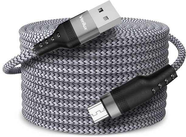 Verilux Micro USB Cable 3 m 10Ft Nylon Micro USB Cable Fast Charging Data Sync