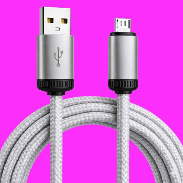 Tart Micro USB Cable 3 A 1 m Copper Heavy Duty Braided V8 Cable for Jio Phone Next