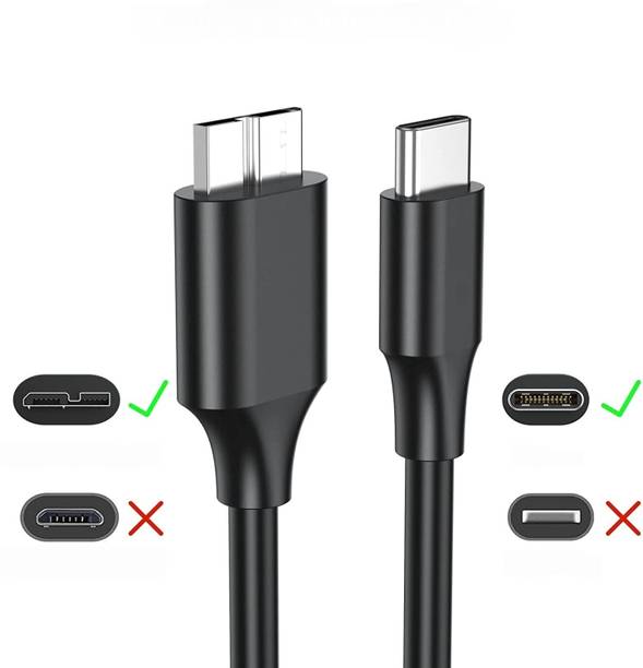 BTS Micro USB Cable 0.5 m 10 Gbps Micro B to USB C Hard Drive Cable USB C to Micro B, External Hard Drive Cable Compatible with Seagate/WD/Toshiba, MacBook Pro/Air, Samsung Galaxy S24