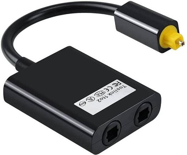 TECHGEAR Mono Audio Cable 0.1 m Optical Digital Audio Cable Splitter Adapter 2 Way SPDIF Toslink 1 to 2 Out Hub