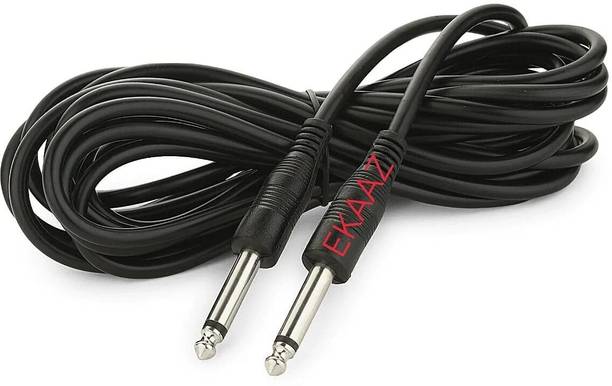 EKAAZ Mono Audio Cable 3 m electric guitar, mixer, amplifier, bass, speaker, microphone, keyboard, effect pedal, electronic organ or drum