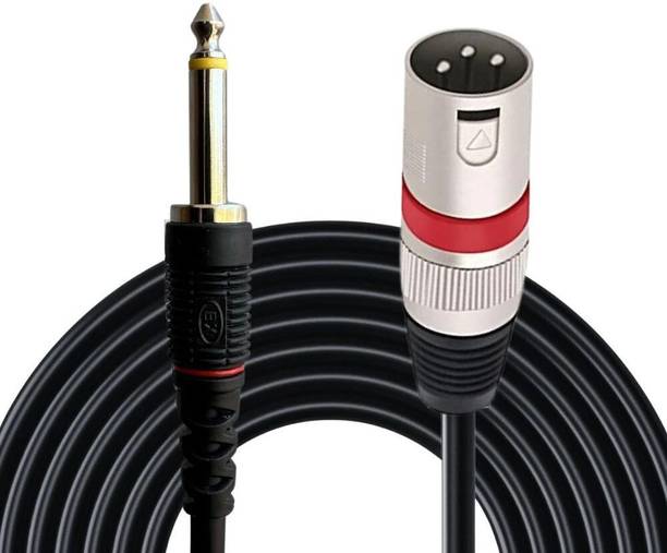 Urban Infotech Mono Audio Cable 5 m Stainless steel XLR Cable XLR Male to 1/4 Inch (6.35mm) TS Jack Microphone Cable