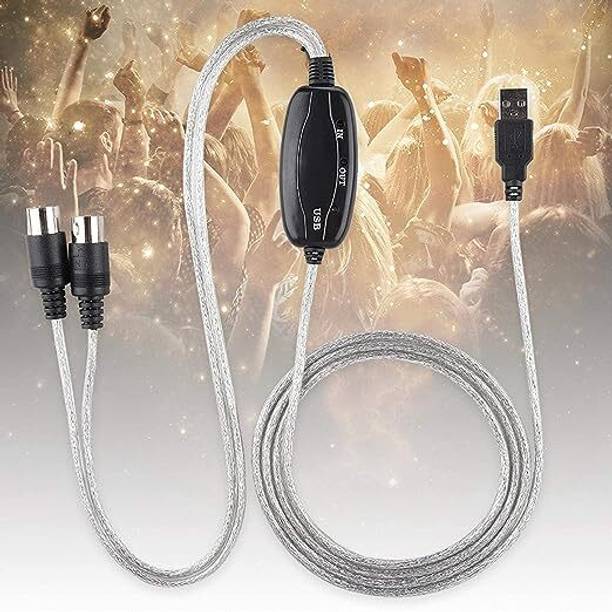 RuhZa Mono Audio Cable 1.8 m Musical Keyboard to PC Laptop-USB to MIDI KEYBOARD PC INTERFACE CONVERTER CABLE