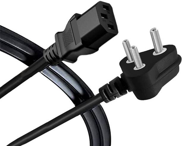 Sadow Power Cord 1.5 m 1.5 meter Power Cable Cord for Monitor/CPU/PC/Computer/Printer/Desktop/SMPS Power Cable Cord Black