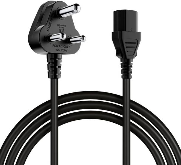 PATHAK Power Cord 1 m Desktop Power Cable,|3 Pin Plug to IEC C13 Connector | 700W Max Load Capacity | Heavy Duty Copper Wire