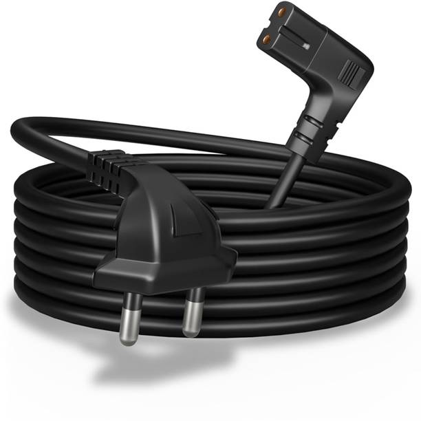 GADGEETI Power Cord 1.8 m L-Shape Universal AC Power Cord Cable Wire for LED TV, Printer, Laptop PC Notebook Computer, Tape Recorder, Camera