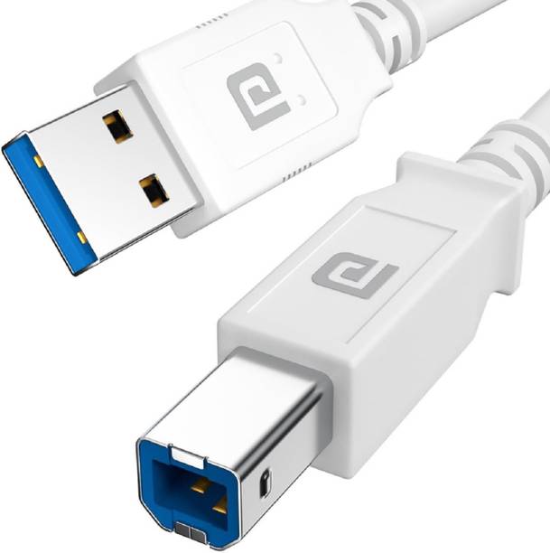 Portronics Power Cord 3 m PrintLink 3 Printer Cable with USB Type-A to USB Type-B Male Connectors, 3 Meters