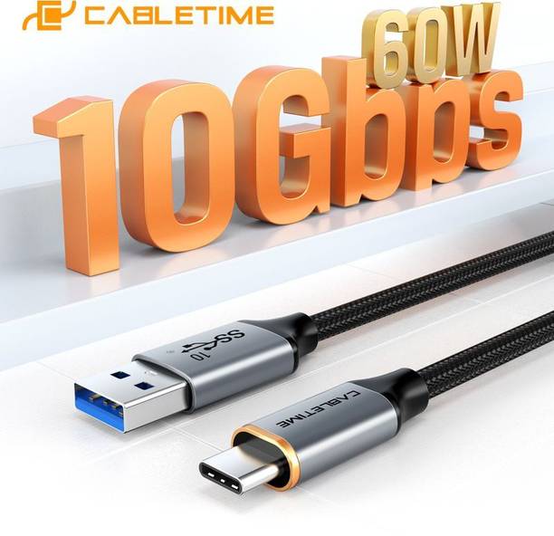 CABLETIME Power Cord 3 m CA40L,USB A To USB C Cord 5Gbps Data And 3A Charging Cable
