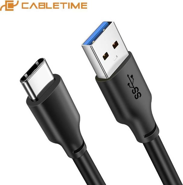 CABLETIME Power Cord 1 m CA42H, USB C To USB A 3.0 Cable