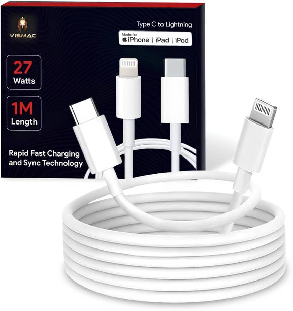 vismac Power Cord 3 A 1 m copper for i_Phone14/13/12 Fast Charge Cable [MFi Certified], USB C to Lightning Cable