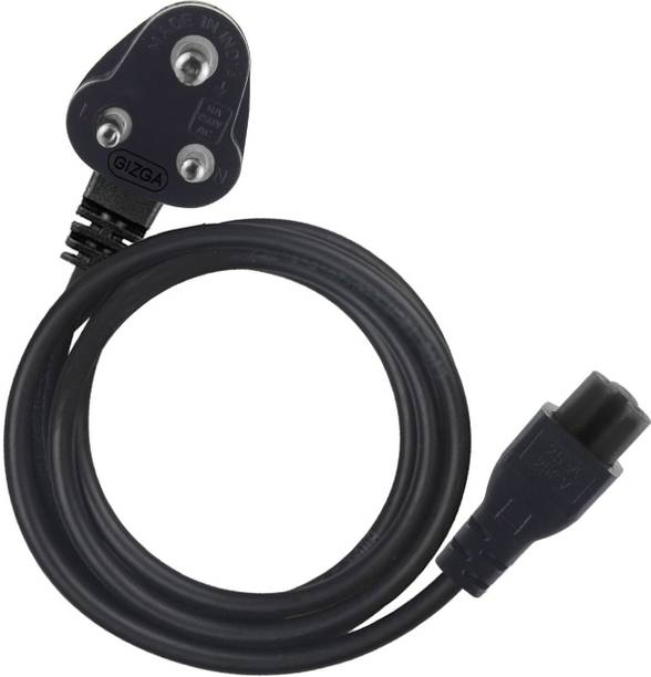 Gizga Essentials Power Cord 1 m 3 Pin Laptop Adapter Charger (1 Meter/ 3.3 Feet)