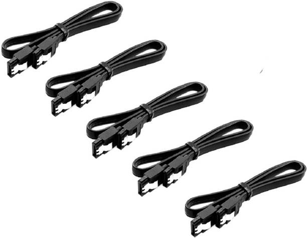 Steko Power Sharing Cable 0.15 m (5 Pieces) SATA Data Cable 6 Gbps Power Cable With Locking Latch