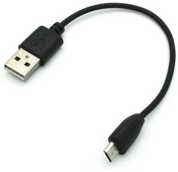 SANNO WORLD Power Sharing Cable 10 A 0.3 m Short Length High Speed Charging Micro USB V8 Power Bank Cable For Fast Charge & Data Sync 0.3 m Micro USB Cable (Compatible with Mobile Phones, Black, One Cable)