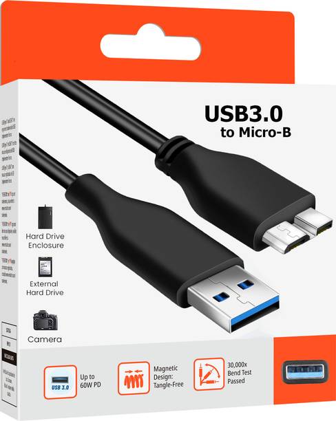 HexaGear Power Sharing Cable 3 A 1 m Copper Braiding Speedy Transfer USB 3.0 HDD Cable – Strong & Reliable